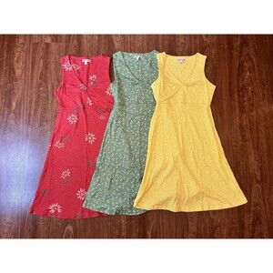 Toad & Co Rosemarie Lot of 3 Dresses Daisy Organic Cotton Sleeveless Womens XS